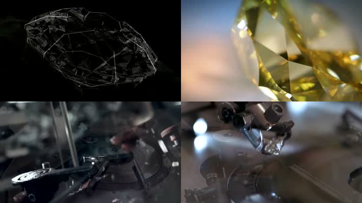 钻石工业制造宝石人造钻石视频素材